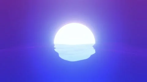 Full Moon Reflection Over Calmly Waving Sea Stock Footage 137058332