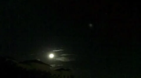 Full Moon Reflection Over Dallas Texas Stockbeeldmateriaal 10587028