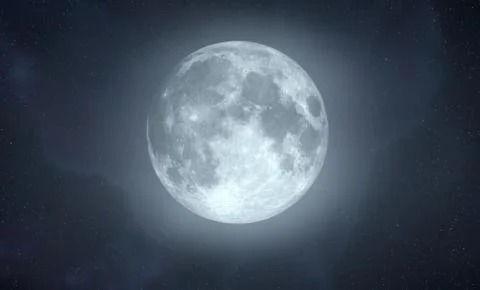 Full Moon rendering Stock Illustration
