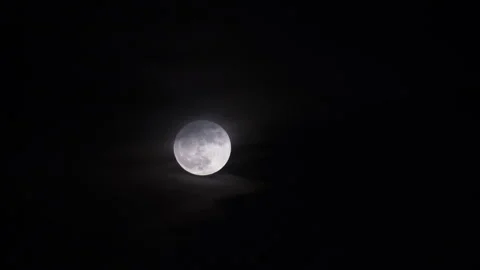 Full Moon Rise Cloudy Timelapse 2 Video stock 331444265