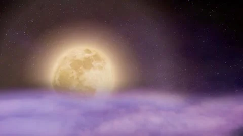 Full Moon rises above the the cloud layer with stars 스톡 동영상 246787577
