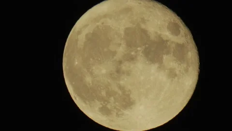 Full Moon Rising big close up  Vídeo Stock 224329464
