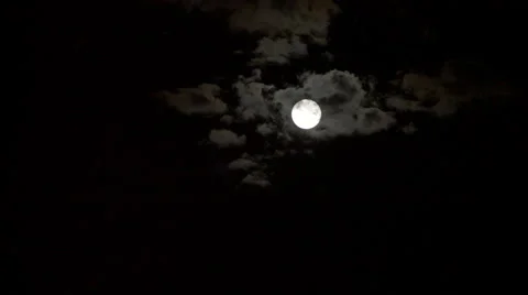 Full Moon Rising with Clouds TL CC 스톡 동영상 41751779