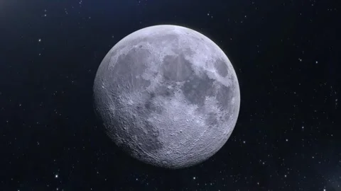 Full Moon Rising | Moon Surface | Moon Outer Space Video stock 314125868