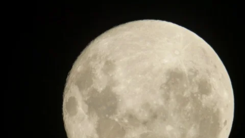 Full moon rising at night Stock Footage 118752151