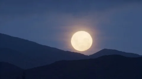 Full Moon Rising (Supermoon) Stock Footage 103555945