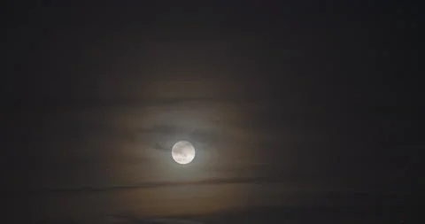 Full Moon rising time lapse Stock Footage 135018072