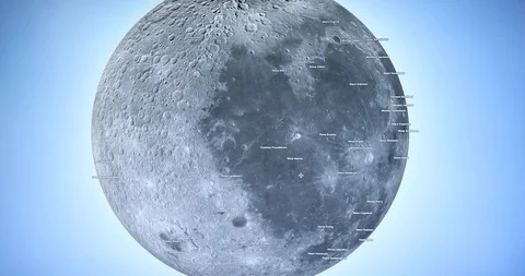 Full Moon Rotating Globe Map Stock Footage 118990659