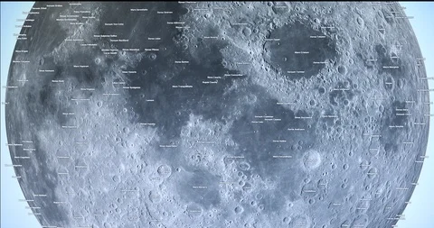 Full Moon Rotating Globe Map 1 Stock Footage 118991008