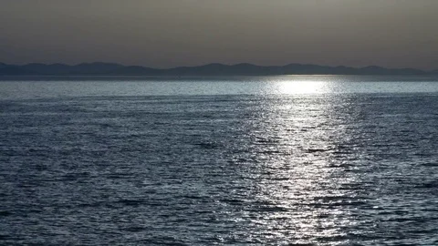 Full Moon at Sea Reflection Only Stock Footage 78951586
