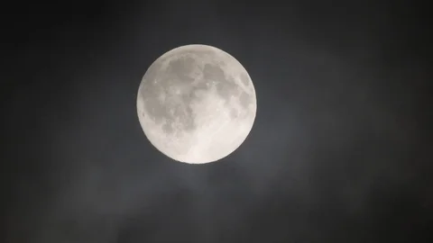 Full moon in the sky with clouds Stock-Footage 124782863
