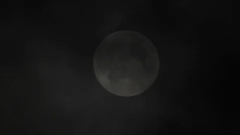 Full moon in the sky with clouds Stock-Footage 124783015