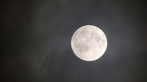 Full moon in the sky with clouds Stock-Footage 124783078