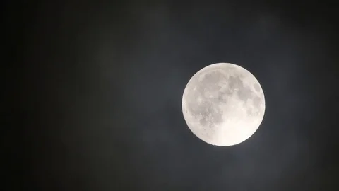 Full moon in the sky with clouds Stock-Footage 124783154