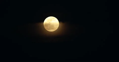 Full Moon In The Sky Full Moon At Night In A Cloud Beautiful Moon Stock Footage 126066680