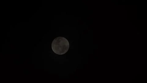 Full Moon With Slight Cloud Cover. Stock Footage 243189124