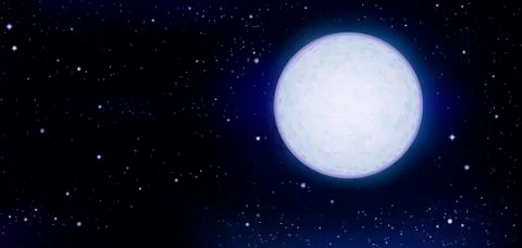 Full moon in space Stock Illustration