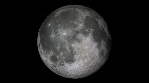 Full Moon Spin Realistic Fit Height Loop Stock Footage