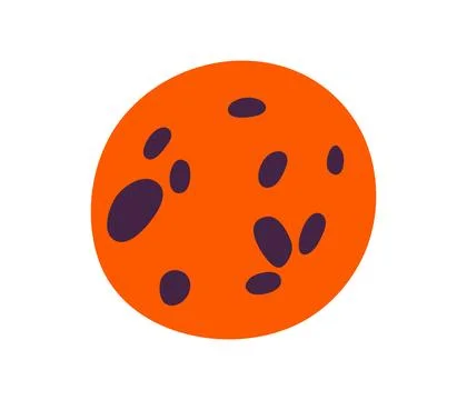 Full moon with spots, markings illustration Stock Illustration
