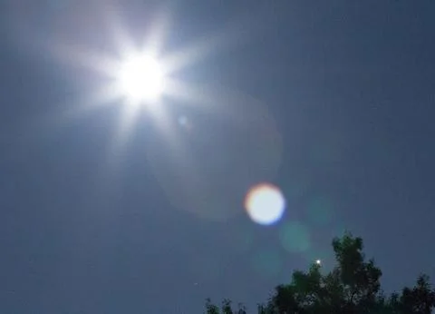 Full Moon with Starburst Rays Stock Photos