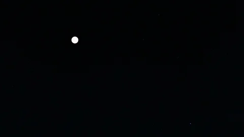 Full moon with starry sky Stock Footage 114249469