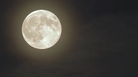 Full moon super moon supermoon real no CG night Stock Footage 54200291
