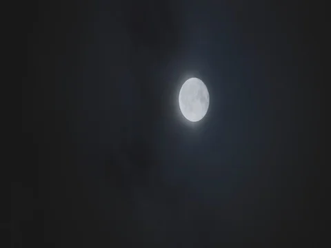 Full moon through the clouds Stock Footage 80861861