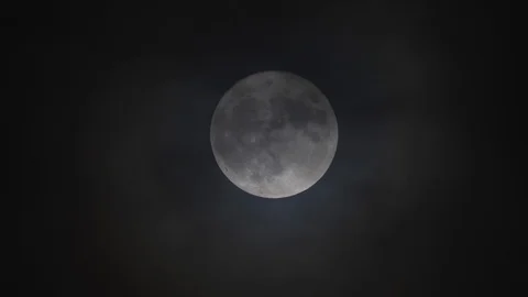 Full Moon through smoke Stock Footage 98707101