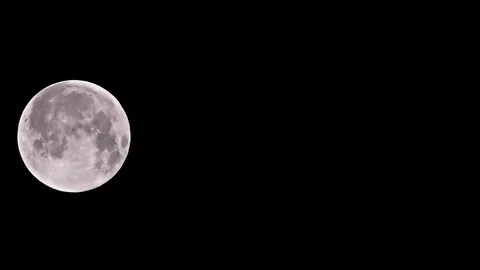 Full Moon – time lapse, detail Stock Footage 79393377