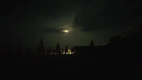 The full moon, time lapse Stock Footage 280047980