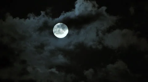 Full moon time lapse. night sky Stock Footage 26049156