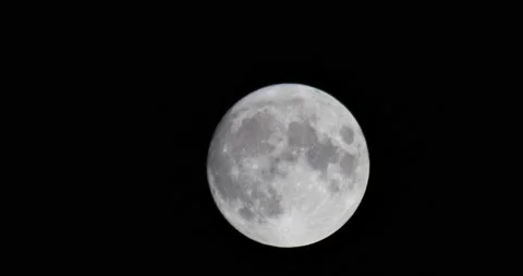Full moon time lapse, slow, center bottom to upper right corner Stock Footage 152518577