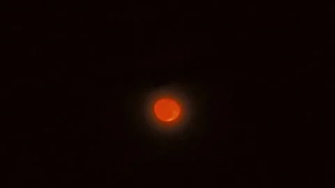 Full moon timeline with red Stock Footage 285652093