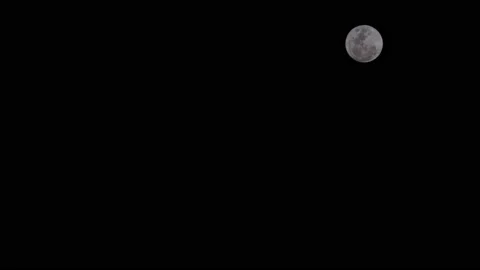 Full Moon Top-Right Corner 4K Stock Footage 159696435