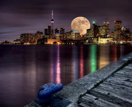 Full Moon Toronto Stock Photos
