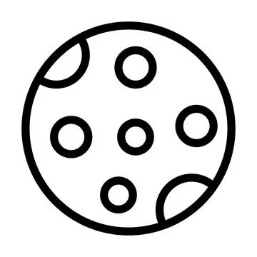 Full Moon Vector Icon Design Illustration Stock Illustration