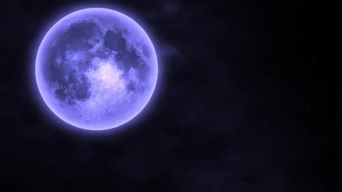 Full moon view on a misty and foggy night. Full moon night sky. moon time l.. Stock Footage 293486036