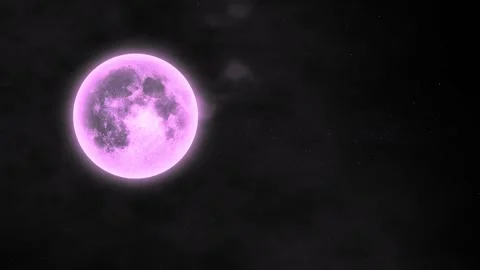 Full moon view on a misty and foggy night. Full moon night sky. moon time l.. Stock Footage 293486044