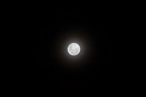 Full Moon visible in the sky. Stock Photos