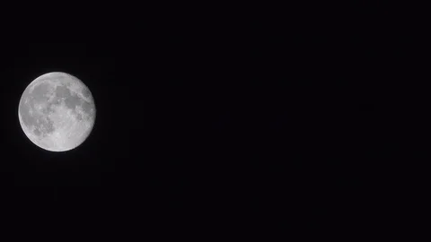 Full moon without clouds (timelapse) Stock Footage 130036928