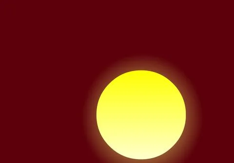 Full Moon in Yellow color Vector illustration Ilustração Stock
