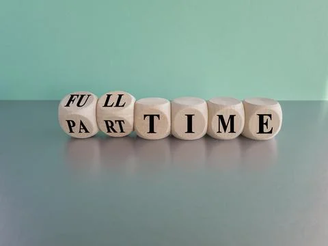 Full or part time. Stock Photos