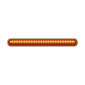 Full orange segmented progress bar achievement indicator Illustrazione stock