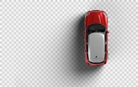 Full overhead top-down view at 90 degrees of the Mini Cooper Countryman 202.. Stock Illustration