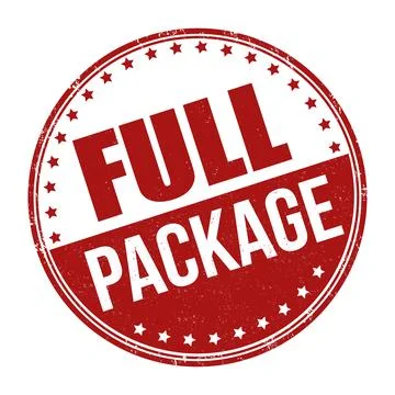 Full package grunge rubber stamp Stock Illustration