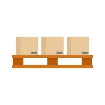 Full pallet box icon flat isolated vector Stock Illustration