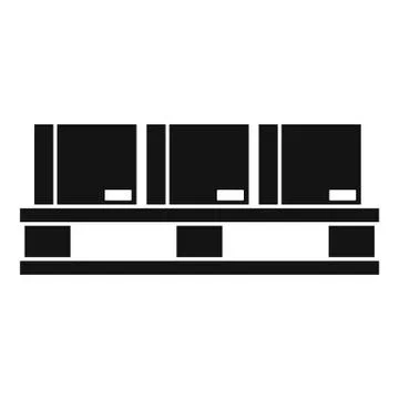 Full pallet box icon, simple style Stock Illustration