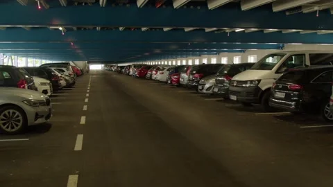 Full park and ride facility at train station Video stock 211383888