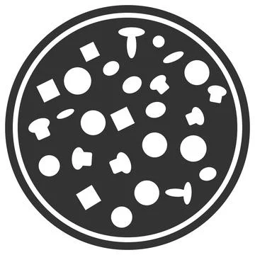 Full Pizza Vector Icon Flat Illustration Illustrazione stock