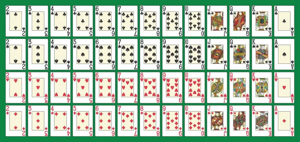 Full poker deck Stock Illustration